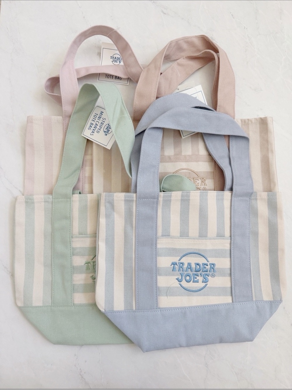 Trader Joe’s Mini Canvas Tote Bag set